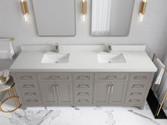 Cambridge 84 in. W x 22 in. D Double Sink Bathroom Vanity - photo 39