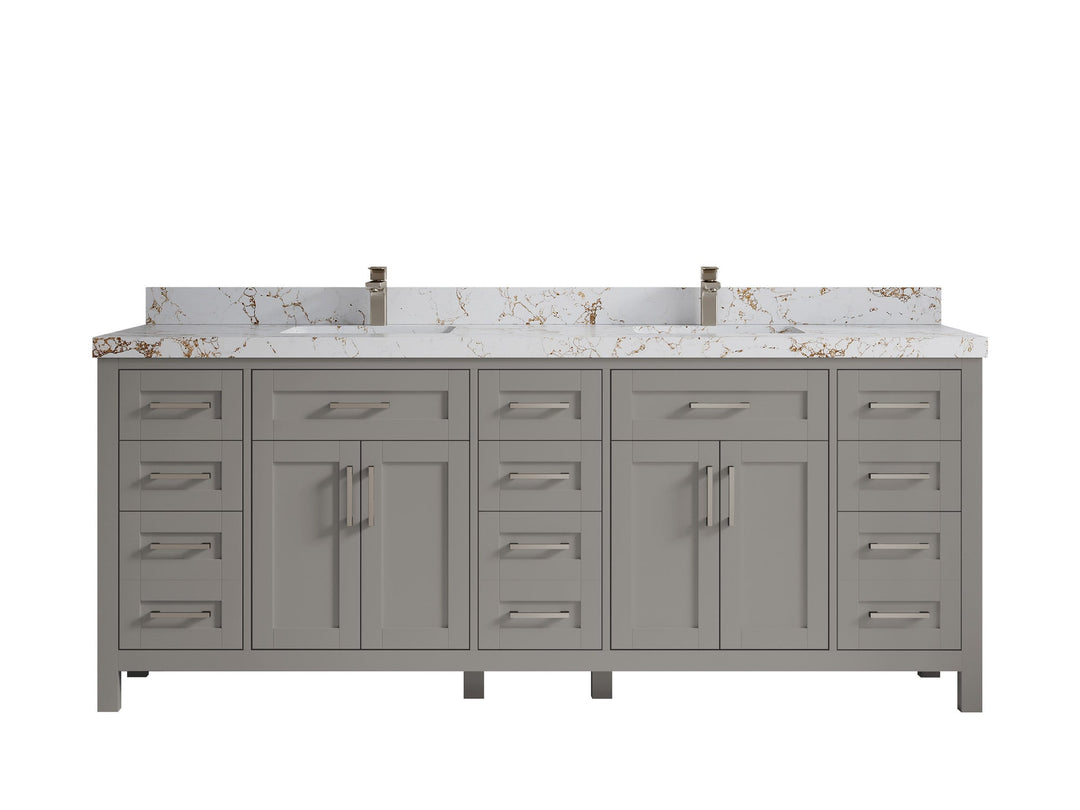 Cambridge 84 in. W x 22 in. D Double Sink Bathroom Vanity - Willow Bath and Vanity