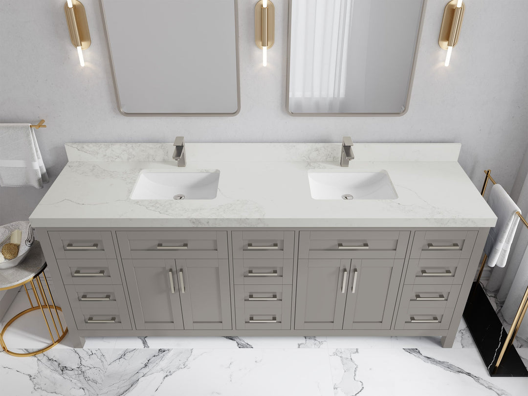 Cambridge 84 in. W x 22 in. D Double Sink Bathroom Vanity - Willow Bath and Vanity