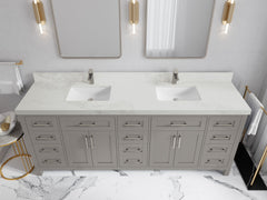 Cambridge 84 in. W x 22 in. D Double Sink Bathroom Vanity - photo 33