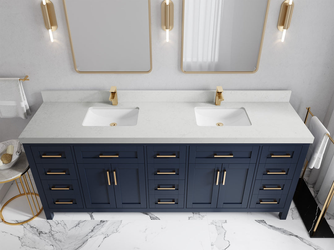 Cambridge 84 in. W x 22 in. D Double Sink Bathroom Vanity - Willow Bath and Vanity