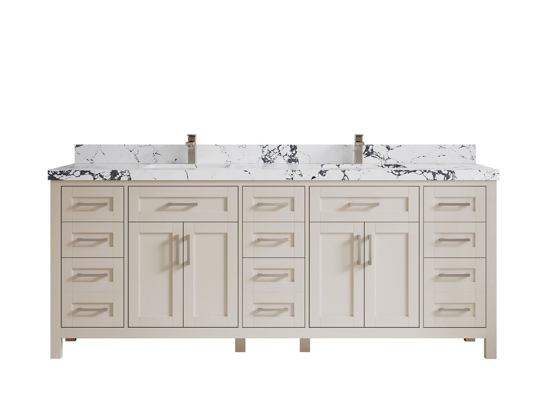 Cambridge 84 in. W x 22 in. D Double Sink Bathroom Vanity - Willow Bath and Vanity