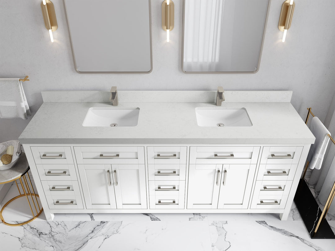 Cambridge 84 in. W x 22 in. D Double Sink Bathroom Vanity - Willow Bath and Vanity