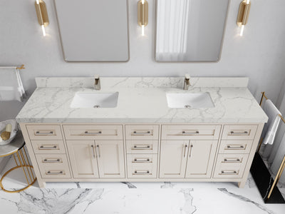 Cambridge 84 in. W x 22 in. D Double Sink Bathroom Vanity - Willow Bath and Vanity