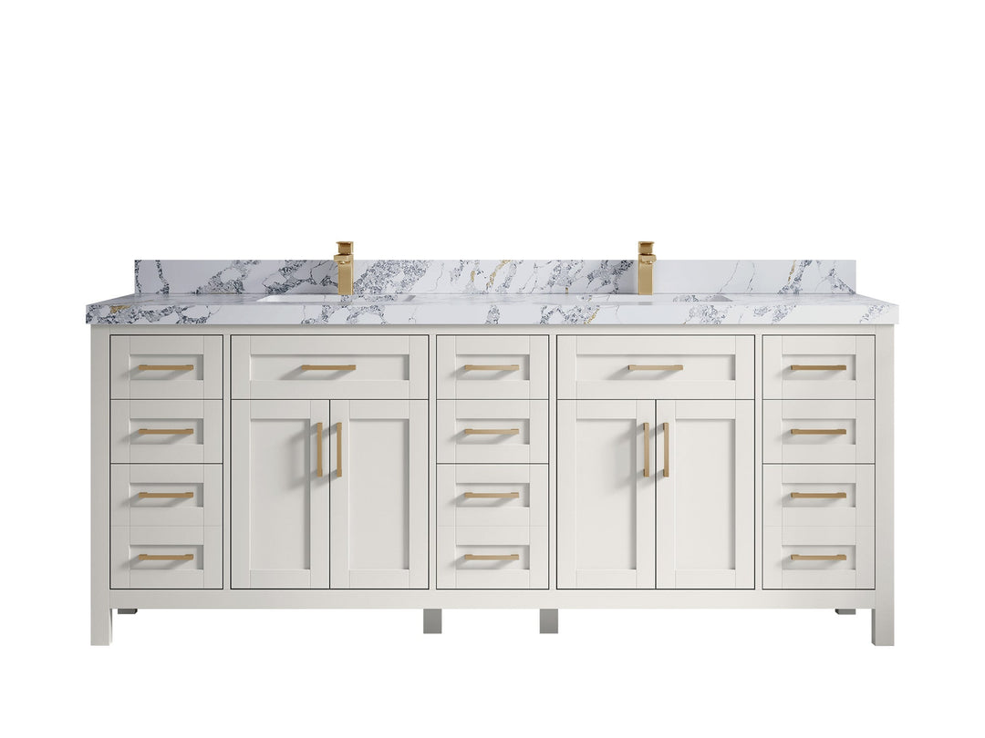 Cambridge 84 in. W x 22 in. D Double Sink Bathroom Vanity - Willow Bath and Vanity