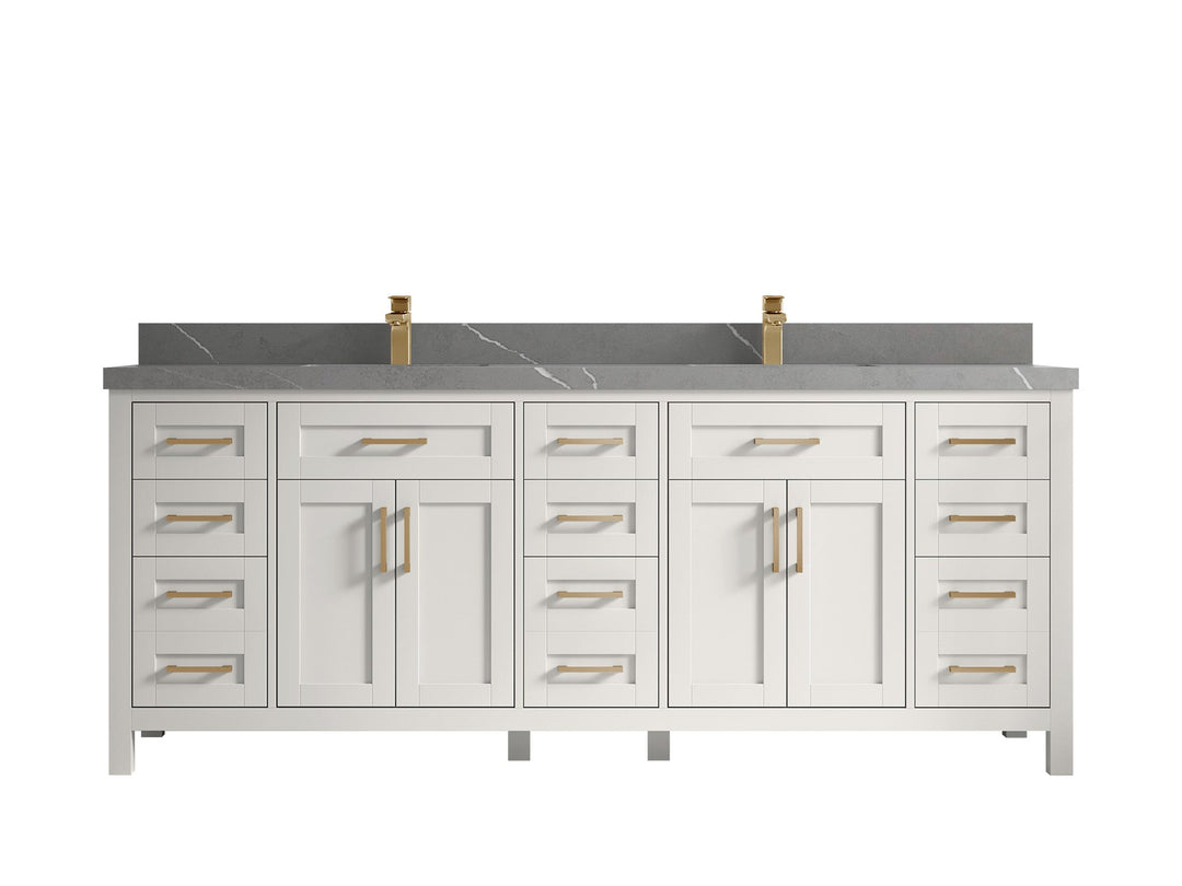 Cambridge 84 in. W x 22 in. D Double Sink Bathroom Vanity - Willow Bath and Vanity