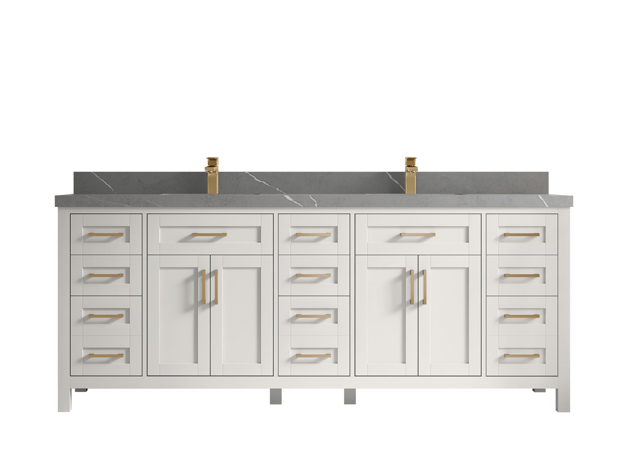 Cambridge 84 in. W x 22 in. D Double Sink Bathroom Vanity - Willow Bath and Vanity