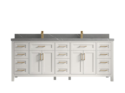 Cambridge 84 in. W x 22 in. D Double Sink Bathroom Vanity - Willow Bath and Vanity