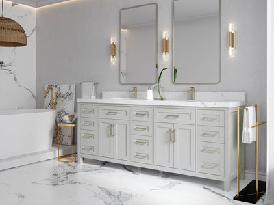 Cambridge 84 in. W x 22 in. D Double Sink Bathroom Vanity - Willow Bath and Vanity