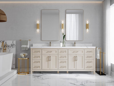 Cambridge 84 in. W x 22 in. D Double Sink Bathroom Vanity - Willow Bath and Vanity