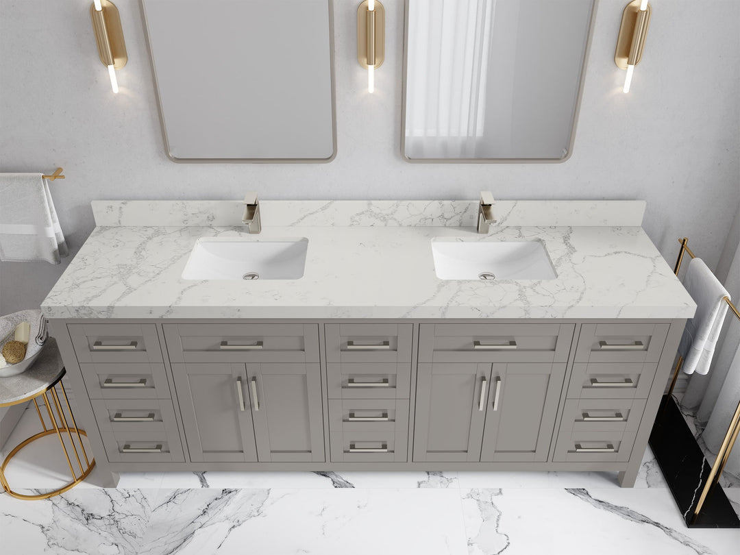 Cambridge 84 in. W x 22 in. D Double Sink Bathroom Vanity - Willow Bath and Vanity