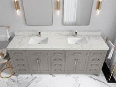 Cambridge 84 in. W x 22 in. D Double Sink Bathroom Vanity - photo 23