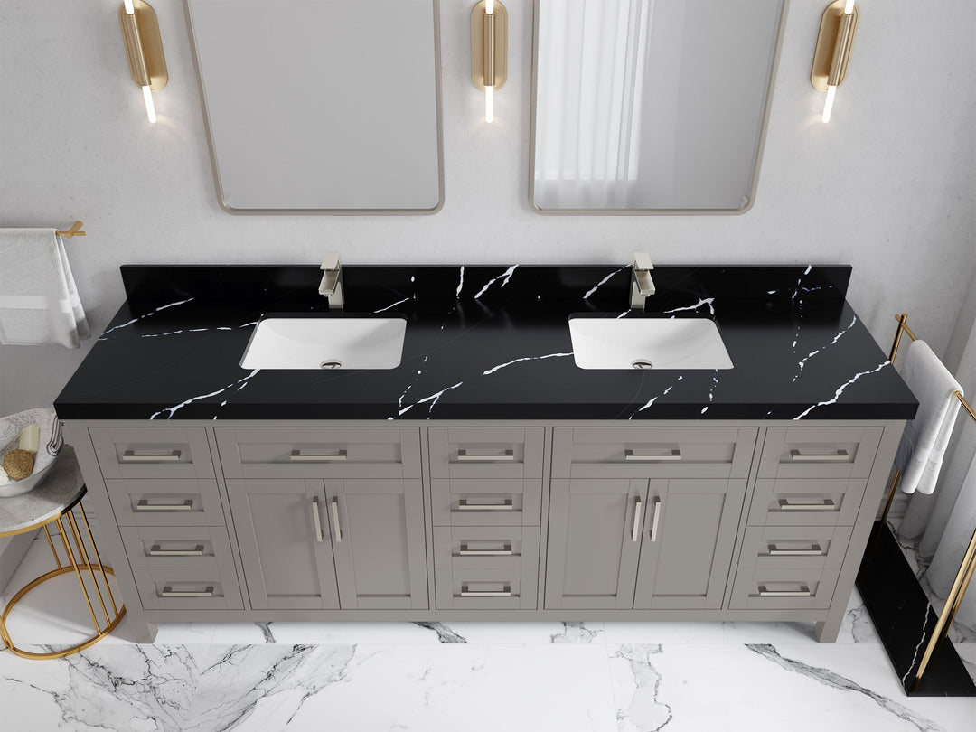 Cambridge 84 in. W x 22 in. D Double Sink Bathroom Vanity - Willow Bath and Vanity