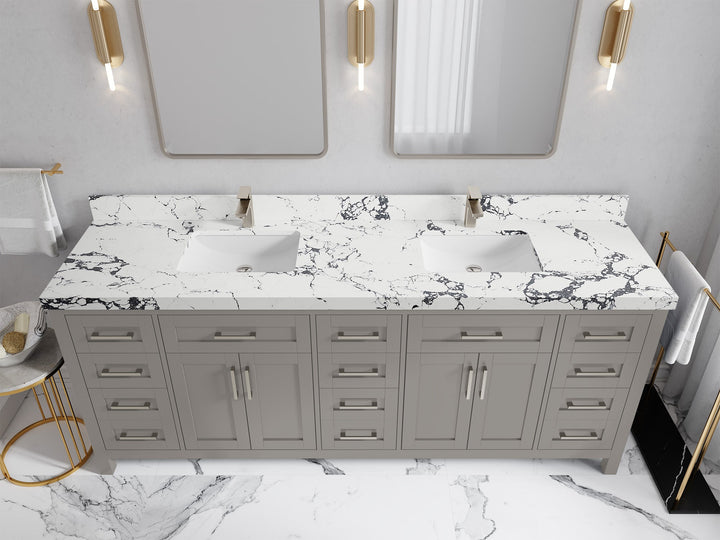 Cambridge 84 in. W x 22 in. D Double Sink Bathroom Vanity - photo 27