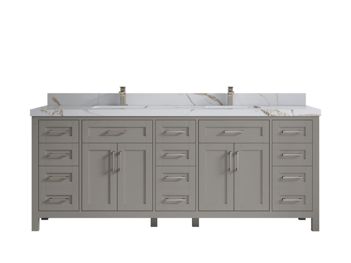 Cambridge 84 in. W x 22 in. D Double Sink Bathroom Vanity - photo 36
