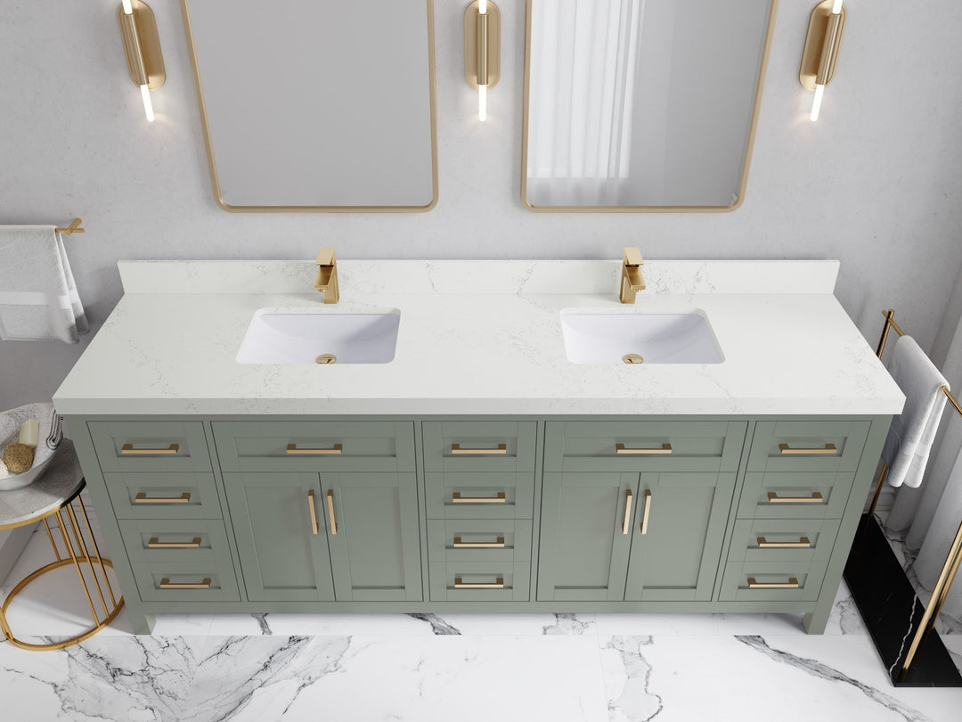 Cambridge 84 in. W x 22 in. D Double Sink Bathroom Vanity - Willow Bath and Vanity