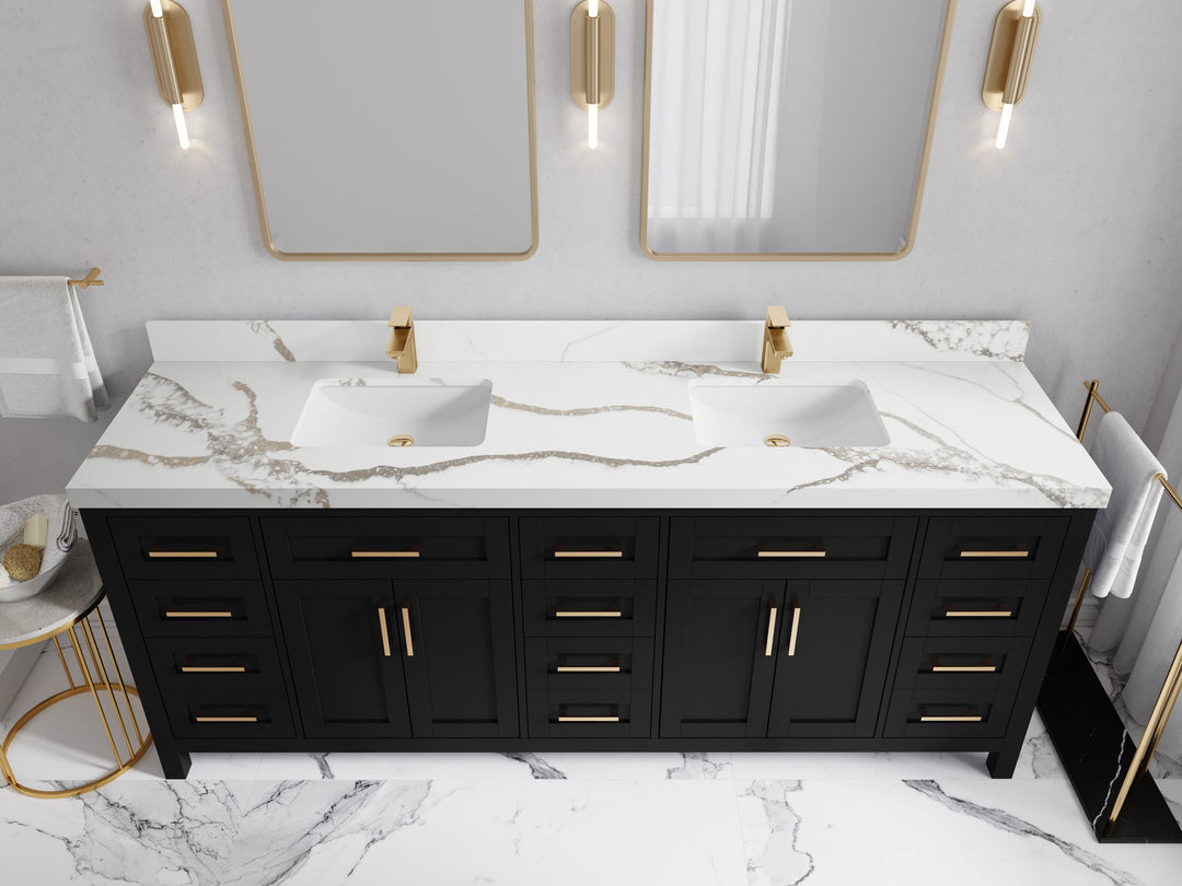 Cambridge 84 in. W x 22 in. D Double Sink Bathroom Vanity - Willow Bath and Vanity