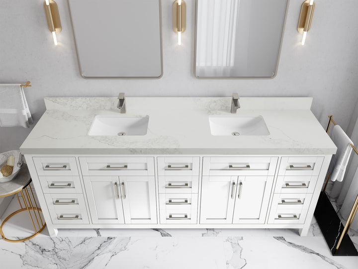 Cambridge 84 in. W x 22 in. D Double Sink Bathroom Vanity - photo 22