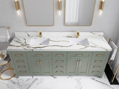 Cambridge 84 in. W x 22 in. D Double Sink Bathroom Vanity - photo 12
