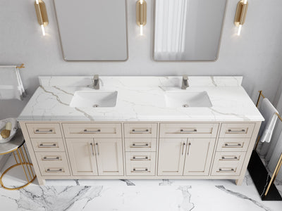 Cambridge 84 in. W x 22 in. D Double Sink Bathroom Vanity - Willow Bath and Vanity