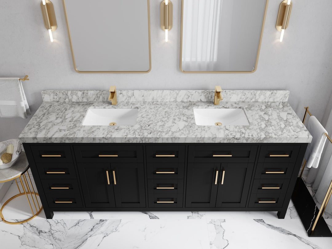 Cambridge 84 in. W x 22 in. D Double Sink Bathroom Vanity - Willow Bath and Vanity