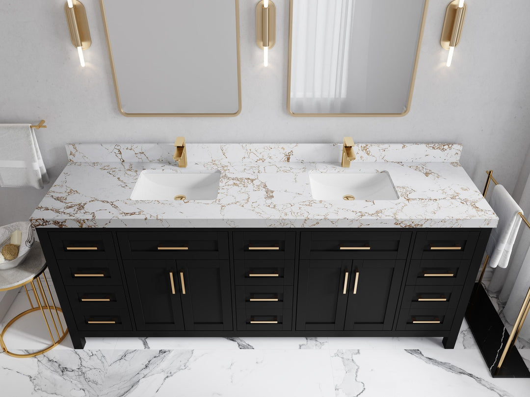 Cambridge 84 in. W x 22 in. D Double Sink Bathroom Vanity - Willow Bath and Vanity