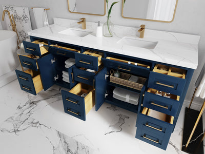 Cambridge 84 in. W x 22 in. D Double Sink Bathroom Vanity - Willow Bath and Vanity
