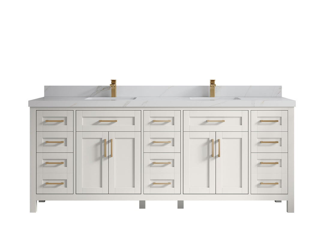 Cambridge 84 in. W x 22 in. D Double Sink Bathroom Vanity - Willow Bath and Vanity