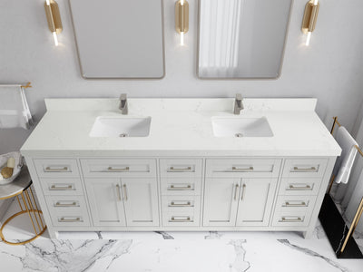 Cambridge 84 in. W x 22 in. D Double Sink Bathroom Vanity - Willow Bath and Vanity
