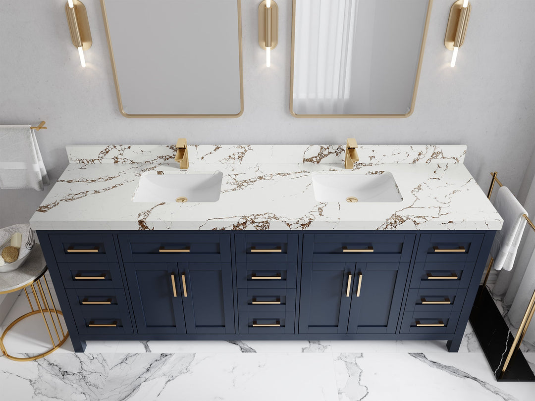 Cambridge 84 in. W x 22 in. D Double Sink Bathroom Vanity - Willow Bath and Vanity