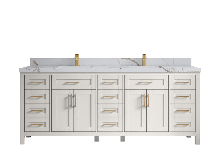 Cambridge 84 in. W x 22 in. D Double Sink Bathroom Vanity - photo 41