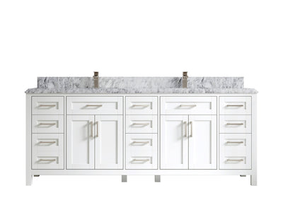 Cambridge 84 in. W x 22 in. D Double Sink Bathroom Vanity - Willow Bath and Vanity
