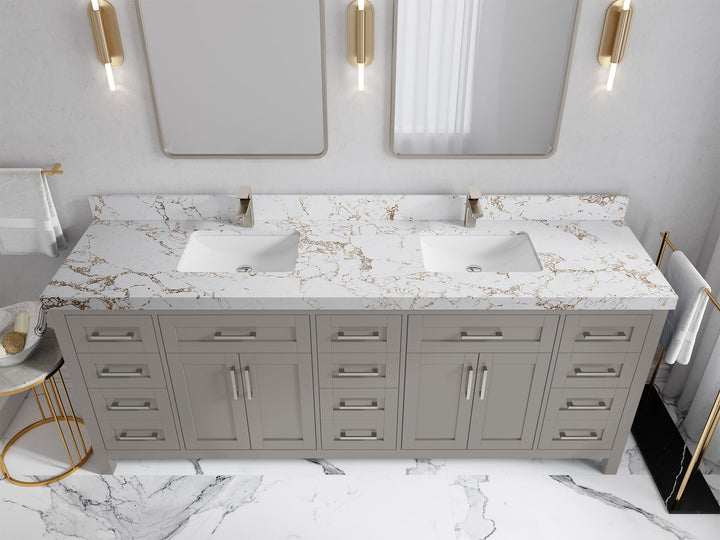 Cambridge 84 in. W x 22 in. D Double Sink Bathroom Vanity - photo 25