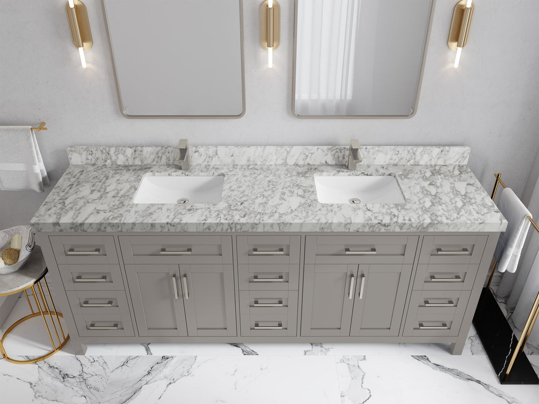 Cambridge 84 in. W x 22 in. D Double Sink Bathroom Vanity - Willow Bath and Vanity