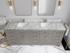 Cambridge 84 in. W x 22 in. D Double Sink Bathroom Vanity - photo 37