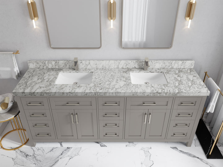 Cambridge 84 in. W x 22 in. D Double Sink Bathroom Vanity - photo 43