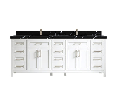 Cambridge 84 in. W x 22 in. D Double Sink Bathroom Vanity - Willow Bath and Vanity