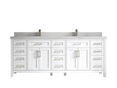 Cambridge 84 in. W x 22 in. D Double Sink Bathroom Vanity - Willow Bath and Vanity