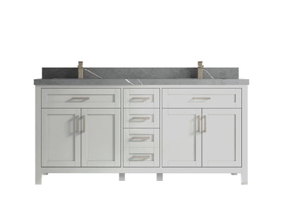 Cambridge 84 in. W x 22 in. D Double Sink Bathroom Vanity - Willow Bath and Vanity