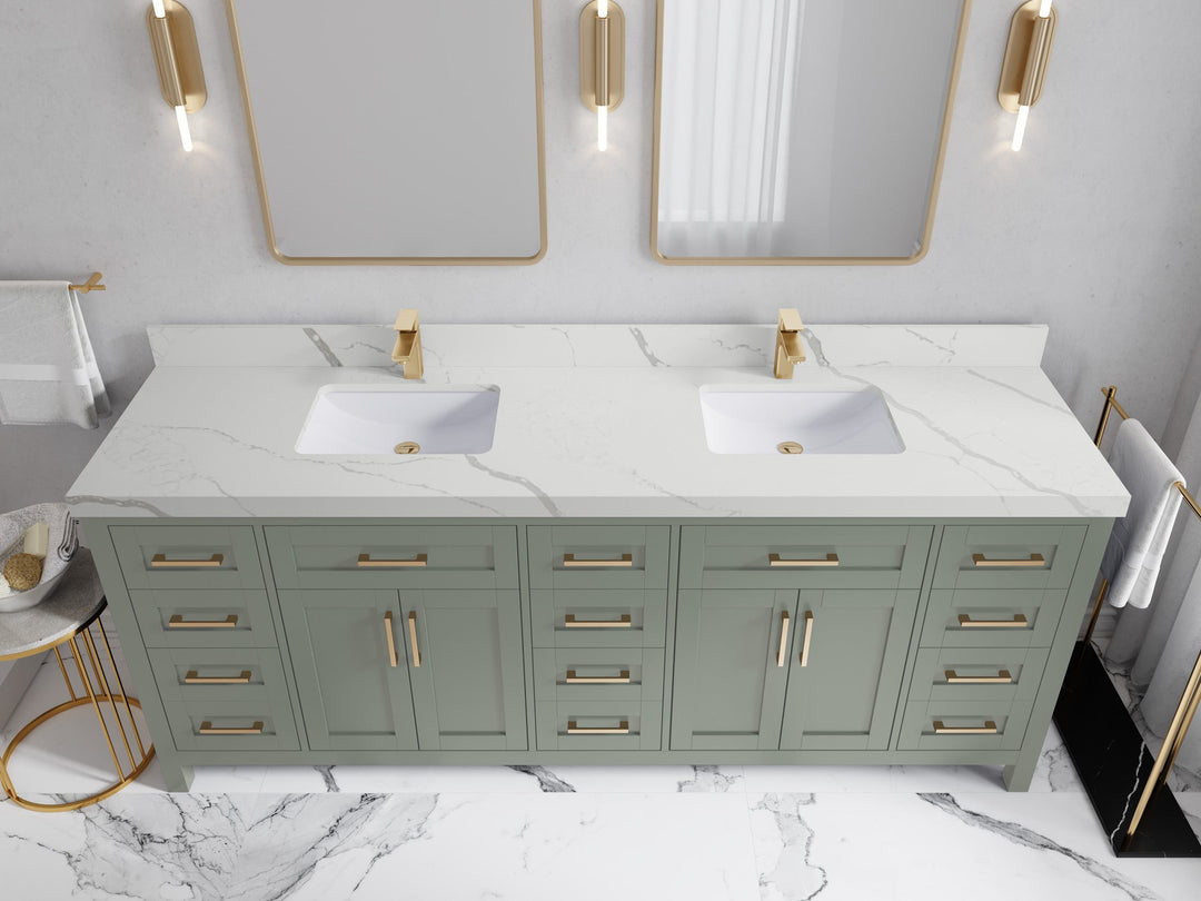 Cambridge 84 in. W x 22 in. D Double Sink Bathroom Vanity - Willow Bath and Vanity