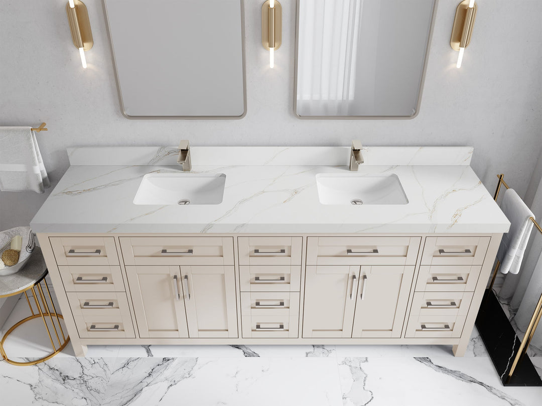 Cambridge 84 in. W x 22 in. D Double Sink Bathroom Vanity - Willow Bath and Vanity