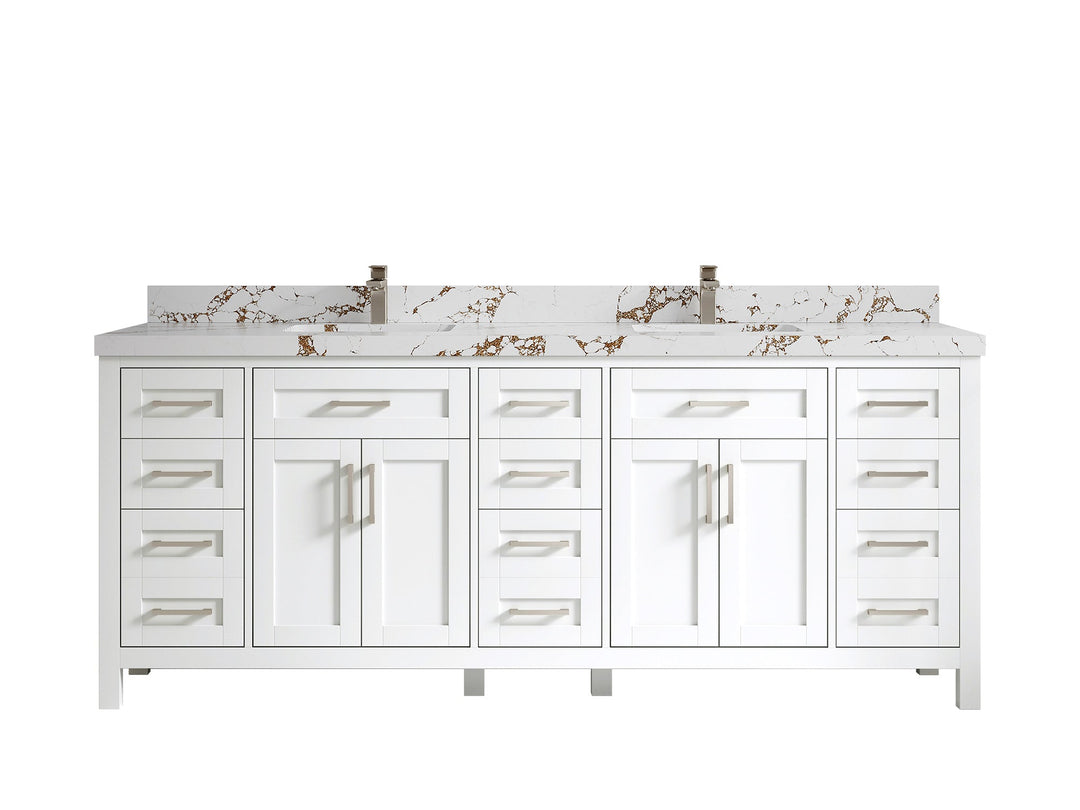 Cambridge 84 in. W x 22 in. D Double Sink Bathroom Vanity - Willow Bath and Vanity