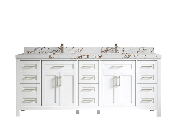 Cambridge 84 in. W x 22 in. D Double Sink Bathroom Vanity - photo 41