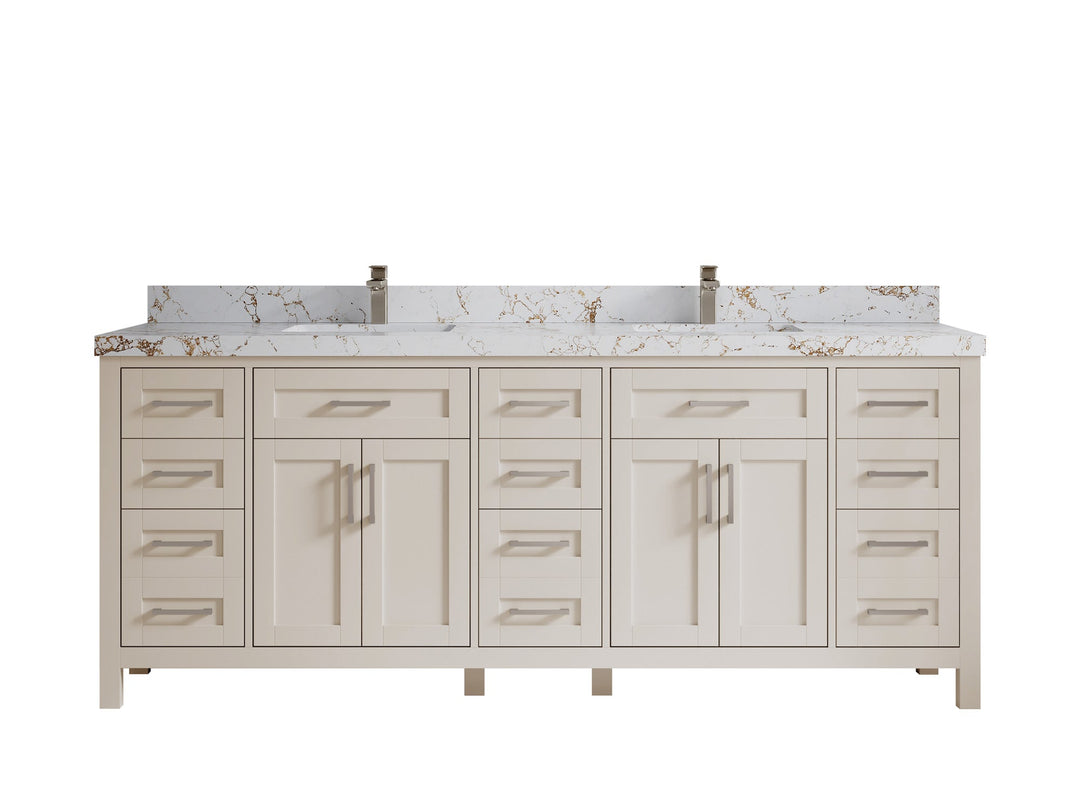 Cambridge 84 in. W x 22 in. D Double Sink Bathroom Vanity - Willow Bath and Vanity