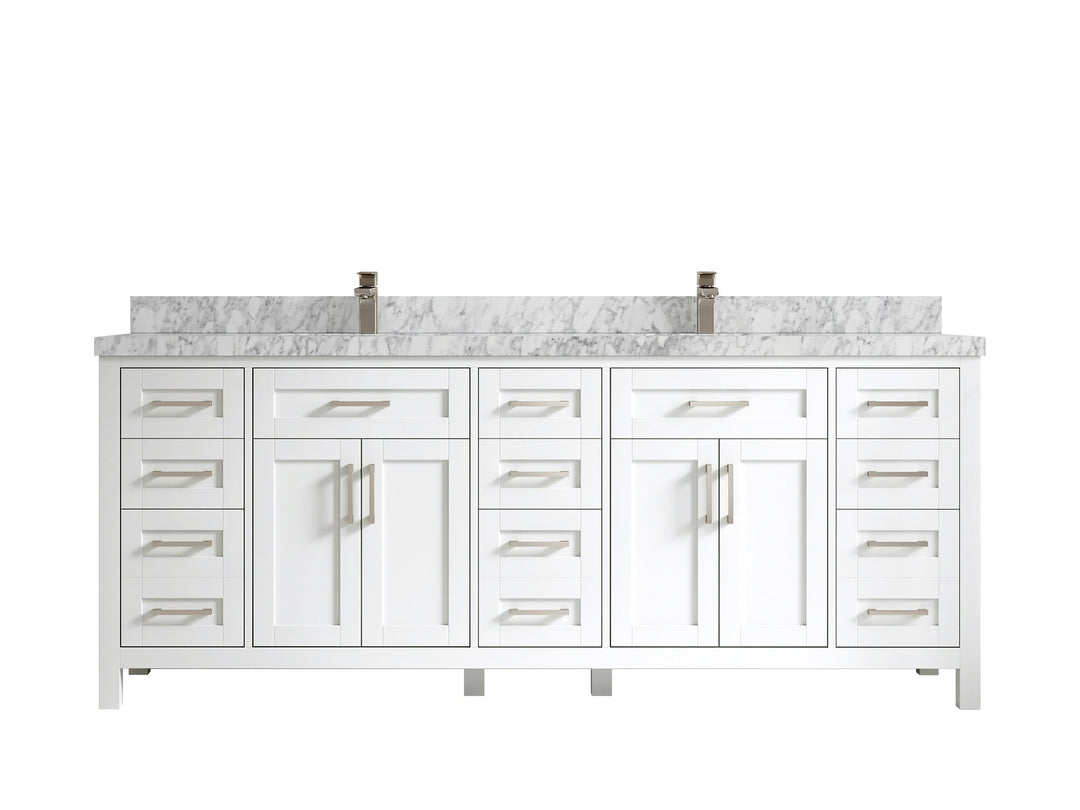 Cambridge 84 in. W x 22 in. D Double Sink Bathroom Vanity - Willow Bath and Vanity