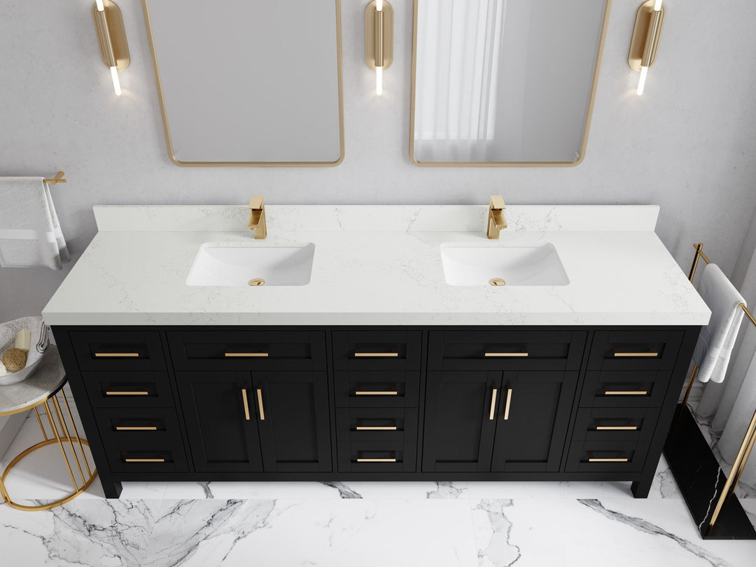 Cambridge 84 in. W x 22 in. D Double Sink Bathroom Vanity - Willow Bath and Vanity