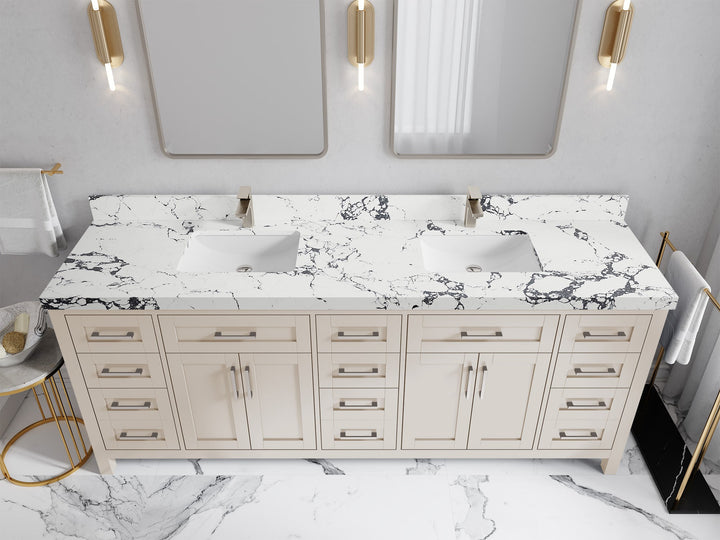 Cambridge 84 in. W x 22 in. D Double Sink Bathroom Vanity - photo 45