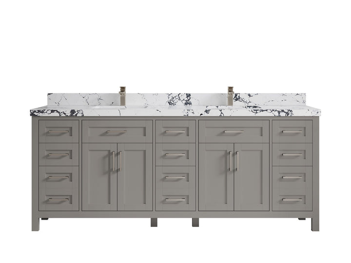 Cambridge 84 in. W x 22 in. D Double Sink Bathroom Vanity - photo 28