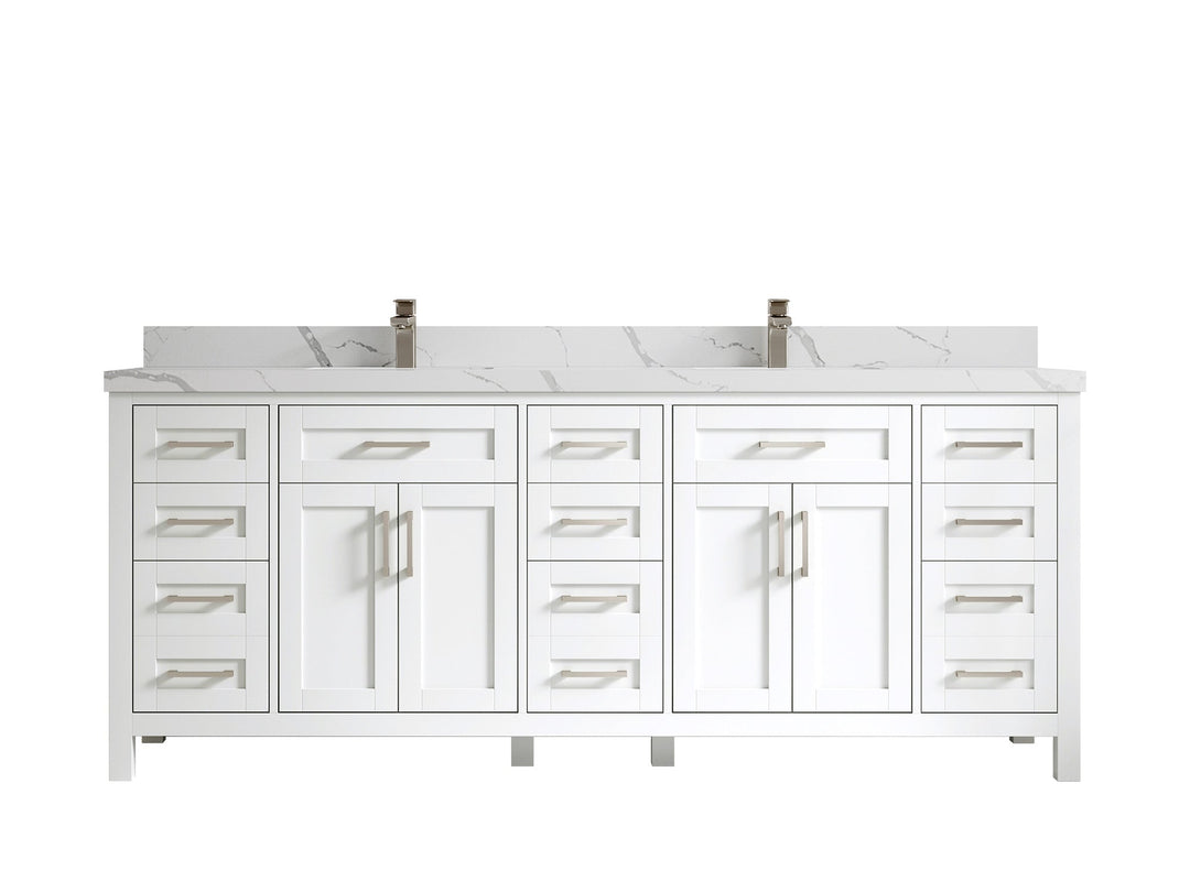 Cambridge 84 in. W x 22 in. D Double Sink Bathroom Vanity - Willow Bath and Vanity