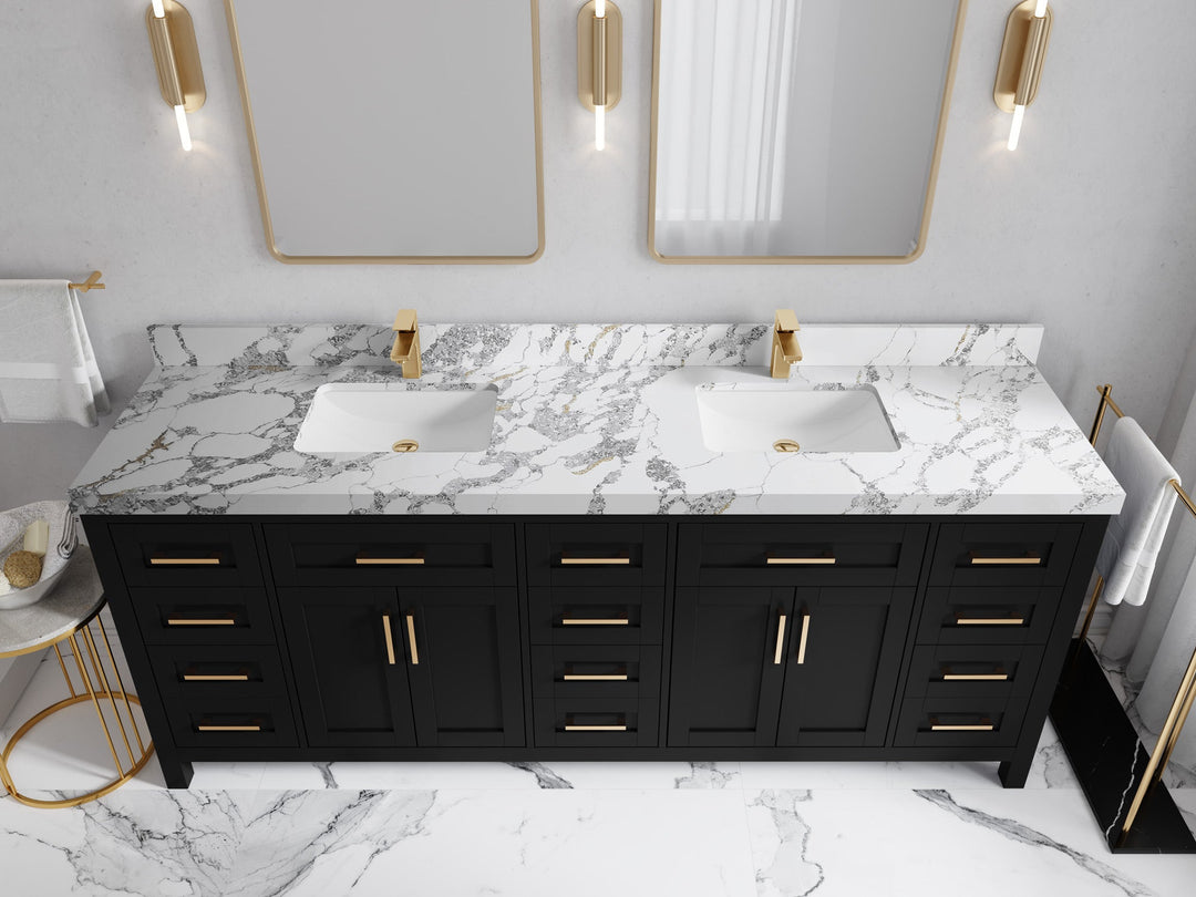 Cambridge 84 in. W x 22 in. D Double Sink Bathroom Vanity - Willow Bath and Vanity